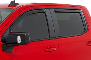 GMC 1500 Side Window Deflectors - Rough Country - In Channel Rain Guard - '19-'25